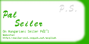 pal seiler business card